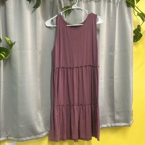 HEIMISH USA Pink Tiered Sundress Sleeveless Midi XL